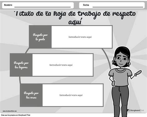 Plantillas De Hojas De Trabajo De Respeto Personalizadas Storyboardthat