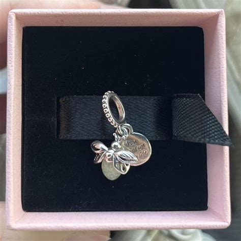 fire fly pandora charm, used, glows in the dark if... - Depop