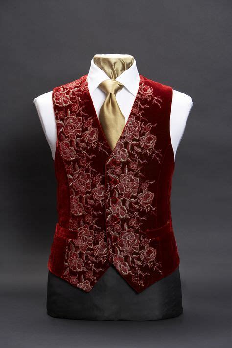 Image Detail For And Gold Velvet Roses Embroidered Waistcoat £229