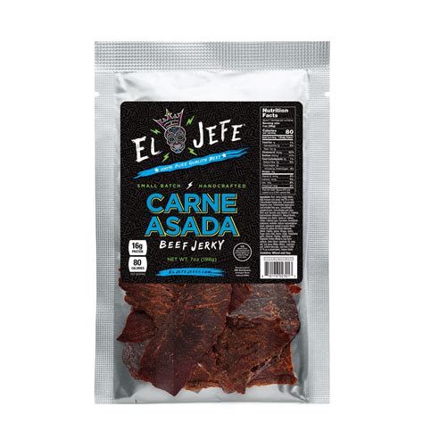 El Jefe Carne Asada 7oz Beef Jerky Authentic Mexican