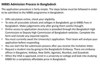 Mbbs Admission In Bangladesh Ppt