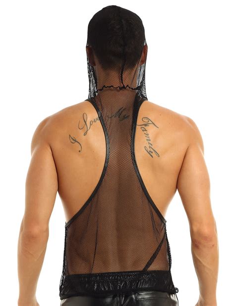 Sissy Mens Lingerie Mesh See Through Fishnet Top Ubuy India