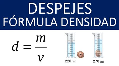 Cómo despejar la fórmula de la DENSIDAD