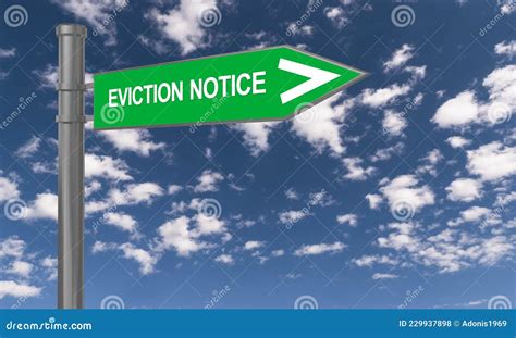 Panneau De Signalisation De L Avis D Expulsion Illustration Stock