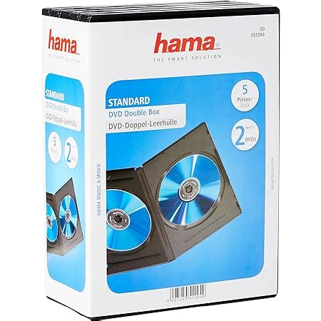 Hama DVD Doppelhülle 5er Pack mit Folie zum Einstecken des Covers