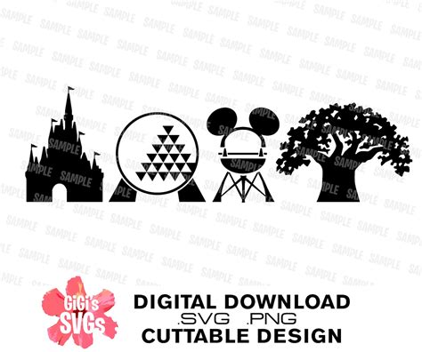 Disney World Parks Svg Disney Park Svg Disney Parks Svg Etsy