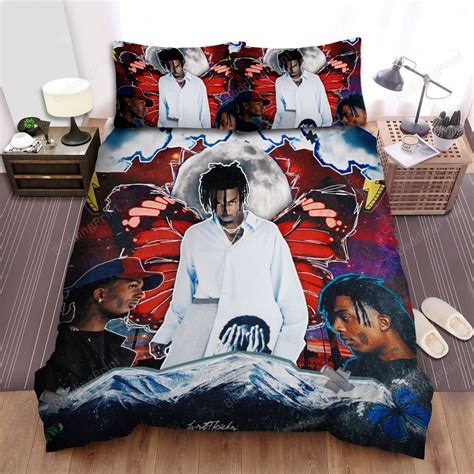 Playboi Carti Butterfly Digital Art Bed Sheets Duvet Cover Bedding Sets