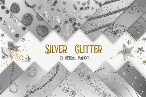 Silver Glitter Background Graphic By Pinkpearly Creative Fabrica