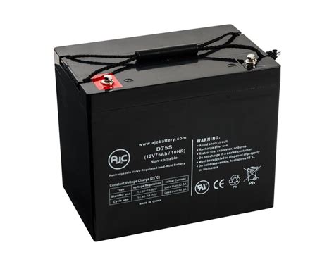 Ajc® 12v 75ah Flame Retardant Sealed Lead Acid Agm Vrla Battery Ajc® Batteries