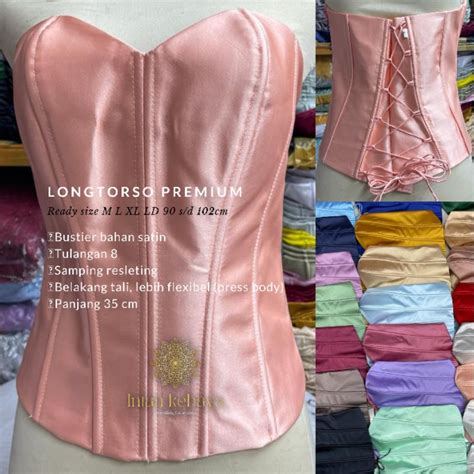 Jual Longtorso Kebaya Korset Kemben Pengantin Bustier Kamisol Satin