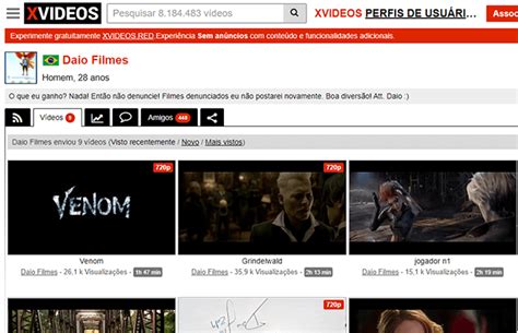 Xvideos maior site pornô do mundo é usado para subir filmes completos