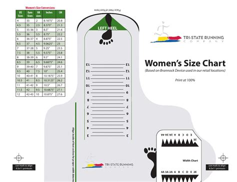 Women S Foot Size Measuring And Conversions Chart Download Printable Pdf Templateroller