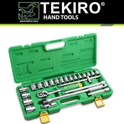 Jual TEKIRO SOCKET SET DRIVER 1 2 6PT 12 PT 8 32MM 24PCS BOX PVC