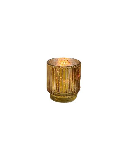 Gold Ribbed Votive Candle Holder Sage Hill Rentals