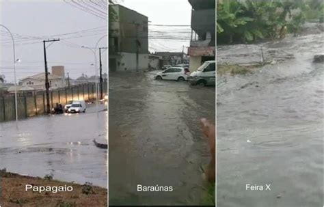 Fortes chuvas causam alagamentos queda de energia e suspensão de