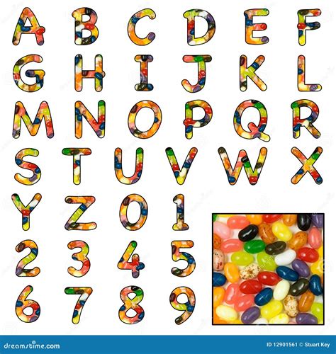 Jelly Bean Sweet Alphabet Stock Illustration Illustration Of Numbers