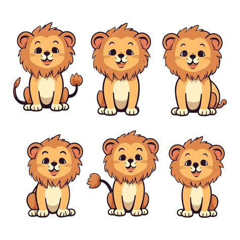 Premium Vector Illustration Of Cute Lion On White Background