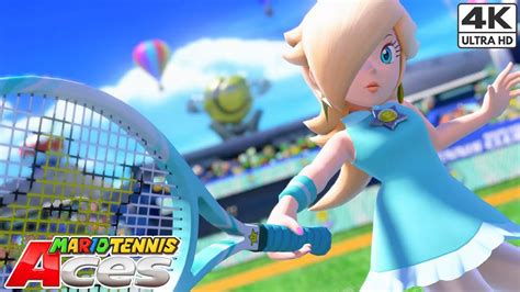 Mario Tennis Aces Gameplay Mushroom Cup Batlle Rosalina 4k Youtube