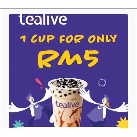 Tealive Rm Per Cup Tickets Vouchers Vouchers On Carousell