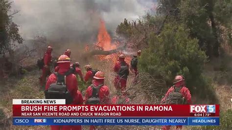 Brush Fire Prompts Evacuations In Ramona