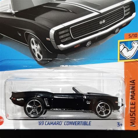 69 Camaro Convertible Black 2022 Hot Wheels Muscle Mania Collection