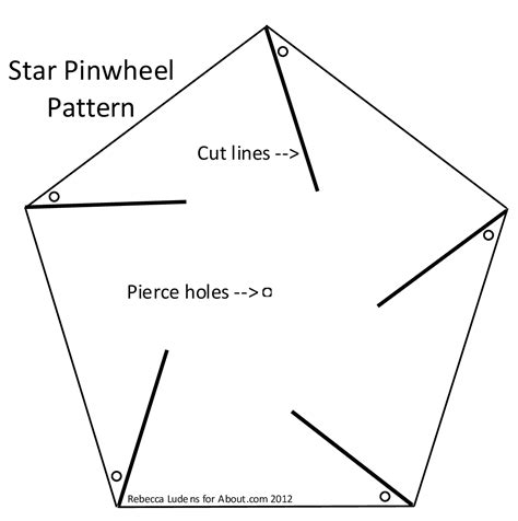 Star Pinwheel A Bit More Tricky Paper Pinwheel Pattern Pinwheels