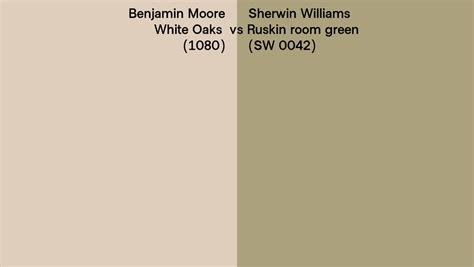 Benjamin Moore White Oaks Vs Sherwin Williams Ruskin Room Green