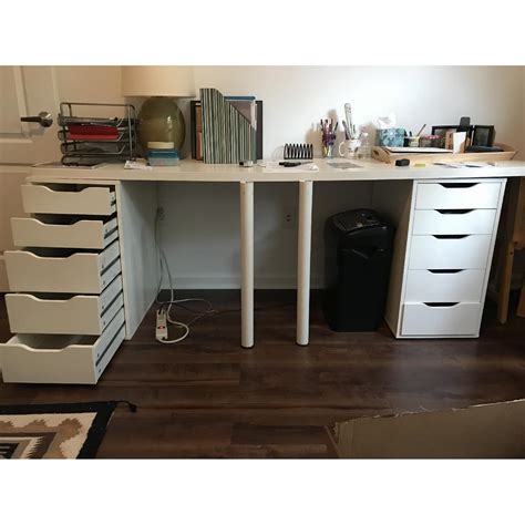 Ikea Desk W 2 Drawer Units Aptdeco