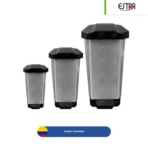 Bote de basura tapa vaivén Estrabins IML 10 L Regiobin