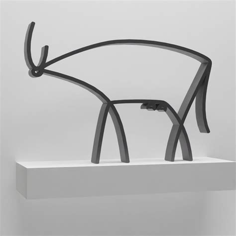 Picasso 's Bull, Sculpture Art, Christmas Gift, Minimalist Art ...