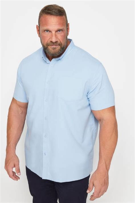 Badrhino Blue Essential Long Sleeve Oxford Shirt Badrhino