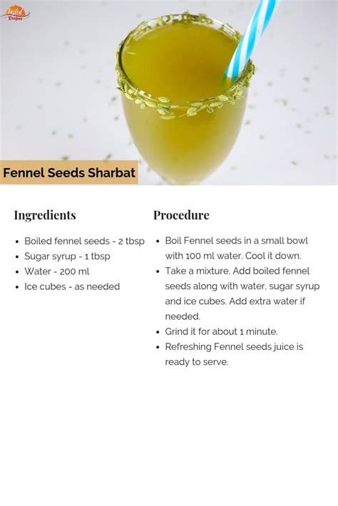 Variyali Sharbat - Saunf / Fennel Seeds Sharbat - Tasted Recipes