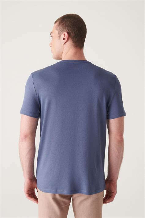 Ndigo T Shirt Ultrasoft Bisiklet Yaka Pamuklu Basic Slim Fit