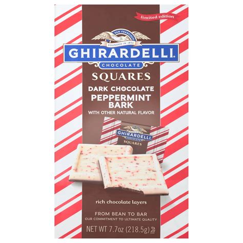 Ghirardelli Squares Limited Edition Peppermint Bark Dark Chocolate