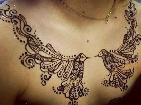 Henna Mehndi tattoo designs idea for chest - Tattoos Art Ideas