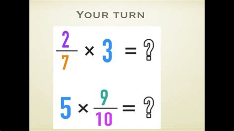 Multiplying Fractions Youtube