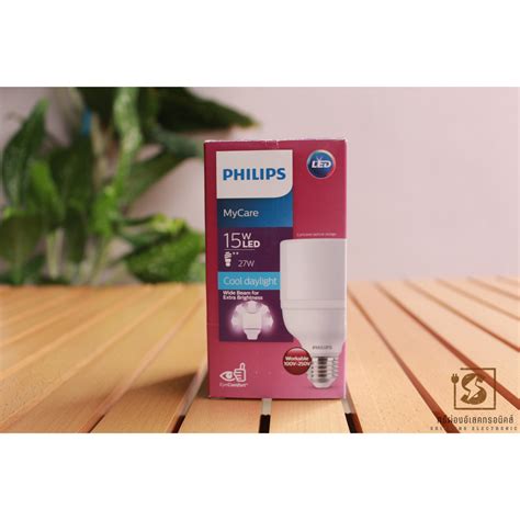 PHILIPS หลอดไฟ MyCare LED BRIGHT T70 E27 ประหยดไฟ 80 แสงขาว 15W 17W