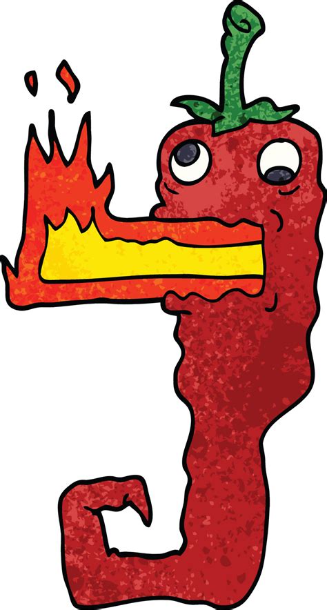 Doodle De Desenho Animado Red Hot Chili PNG