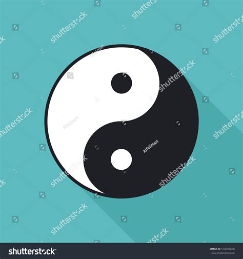 Vector Illustration Of Ying Yang Icon Flat Royalty Free Stock Vector