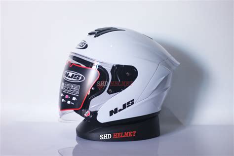 Helm NJS Kairoz Solid White NJS Kairos Putih Polos Original Lazada