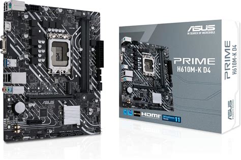 ASUS Prime H610M-K D4 - Placa Base mATX Intel H610 LGA 1700 (RAM DDR4 ...