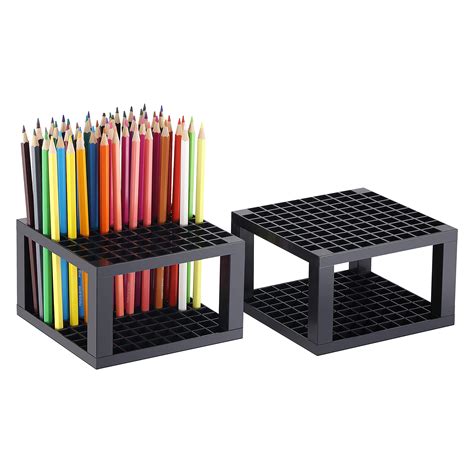 Buy CAXXA2 PACK 96 Hole Art Plastic Pencil Brush Holder Desk Stand