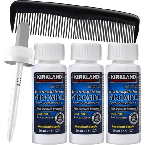 Kirkland Minoxidil 5 3 Bottles Liquid 3 Months Supply For Men 180ml