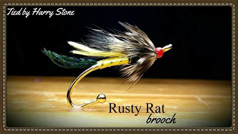 Salmon Fly Brooch Rusty Rat