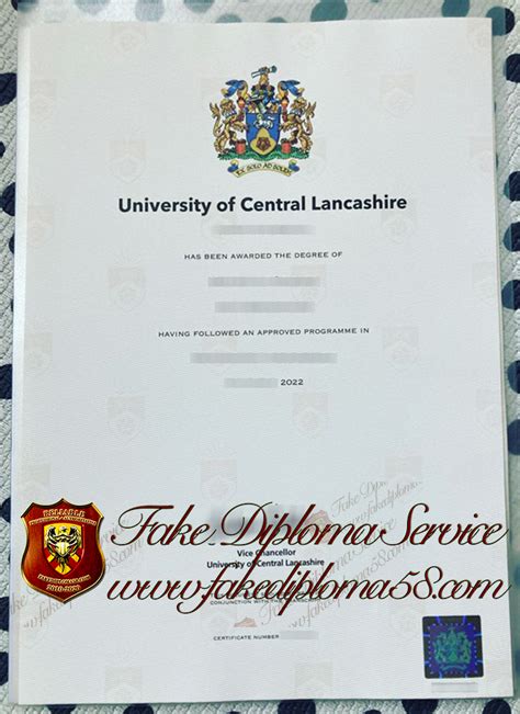 Buy A Latest Version University Of Central Lancashire Uclan Degree