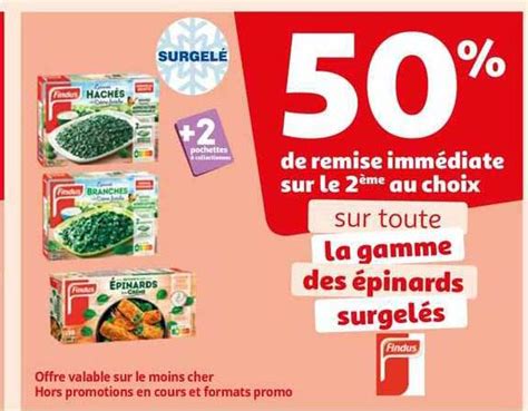 Promo La Gamme Des Pinards Surgel S Findus Chez Auchan Icatalogue Fr