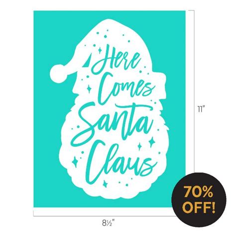 Chalk Couture Here Comes Santa Claus Transfer Holiday D Cor Chalk