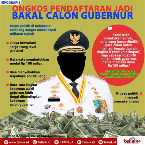 Infografis Politik Indonesia Mahal Ongkos Pendaftraan Jadi Gubernur