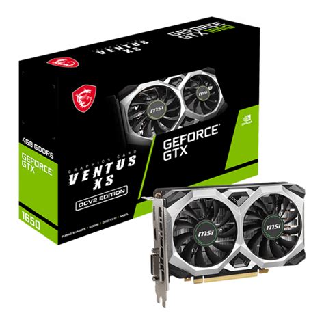 Vga การ์ดแสดงผล Msi Geforce Gtx 1650 D6 Ventus Xs Ocv2 4gb Gddr6