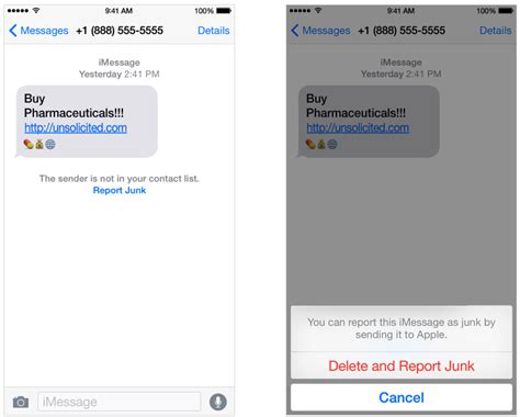 Report Junk Imessage
